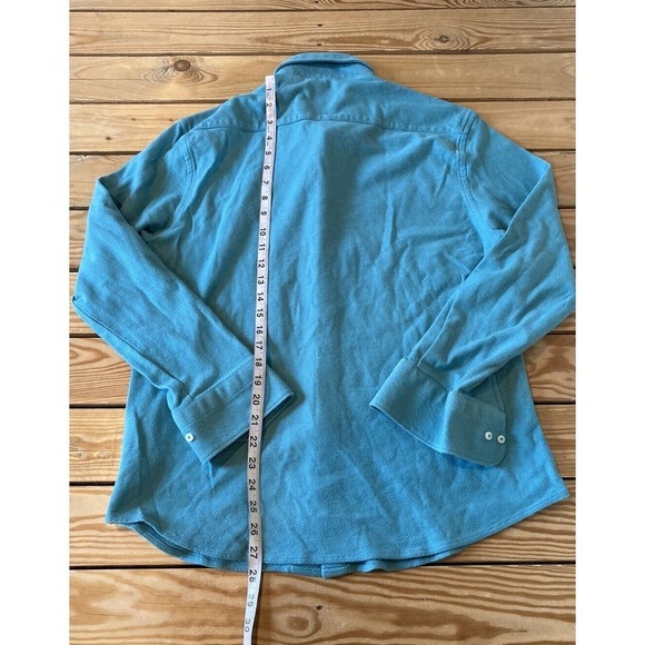 Rare Rabbit Button Down Shirt Size Large Men’s Turquoise - Picture 7 of 9